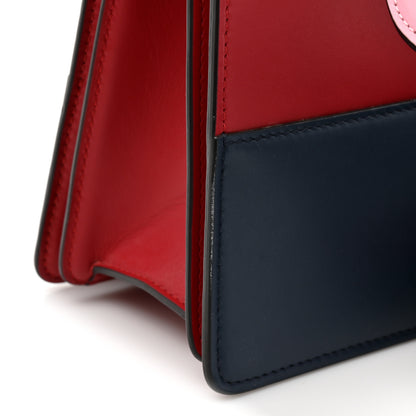 Gucci Calfskin Sylvie Web Small Queen Margaret Top Handle Bag Blue Agata Hibiscus Red Mystic White Sugar Pink 12 of 12
