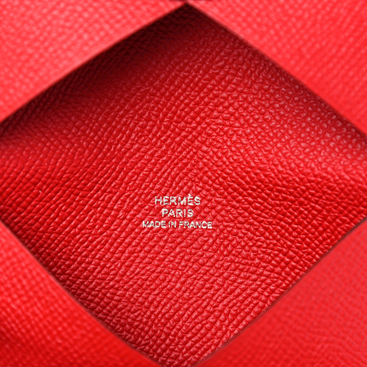 Hermes Epsom Calvi Card Case Rouge Casaque 9 of 9