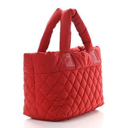 Chanel Nylon Quilted Small Coco Cocoon Tote Red 2 of 7