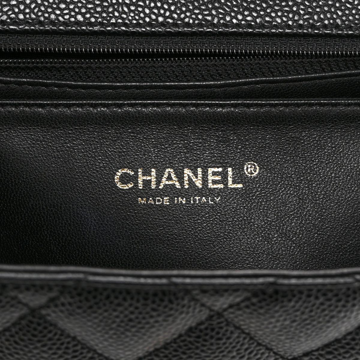 Caviar Quilted Jumbo Kelly Flap Black