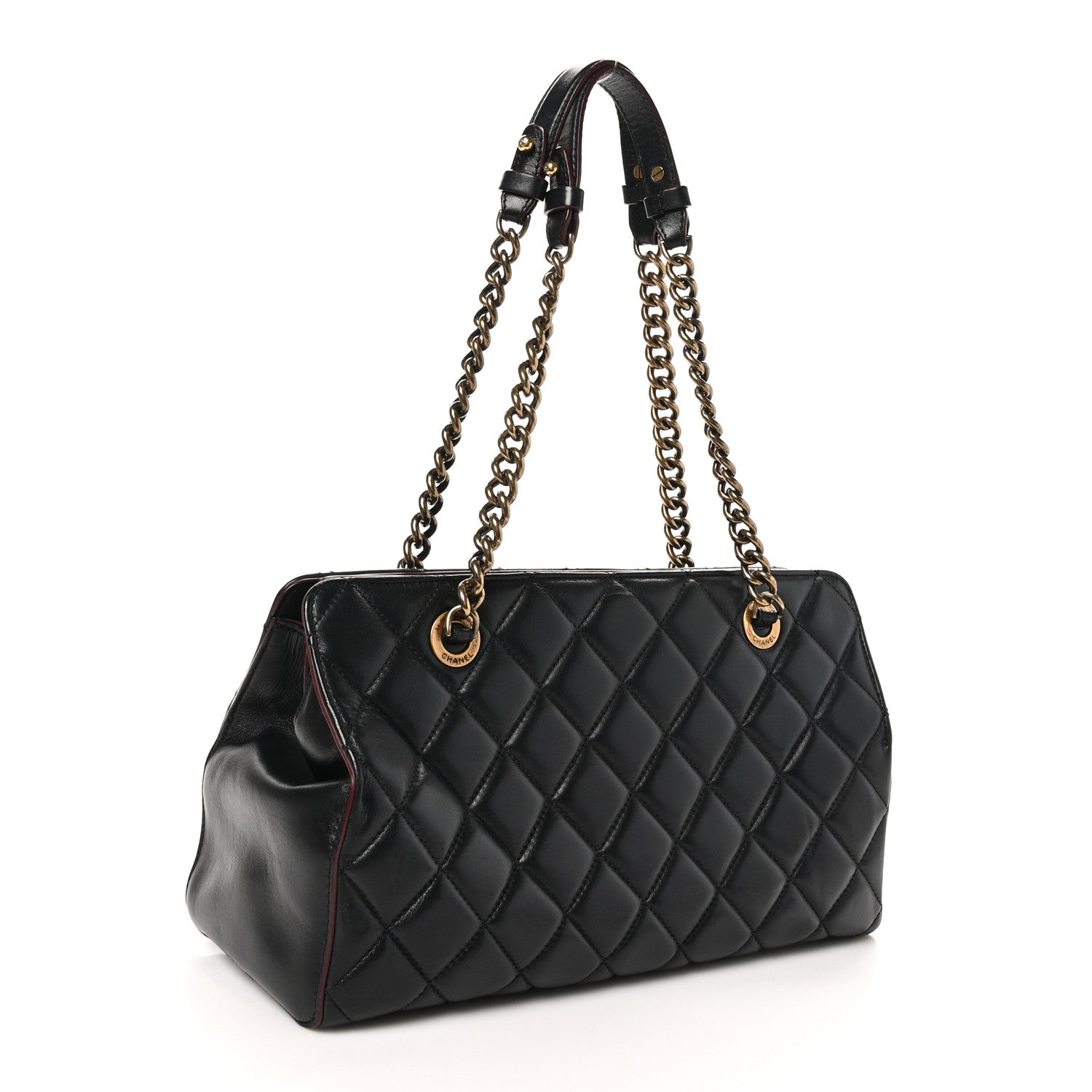 Chanel Calfskin Quilted Small Perfect Edge Tote Black 2 of 11