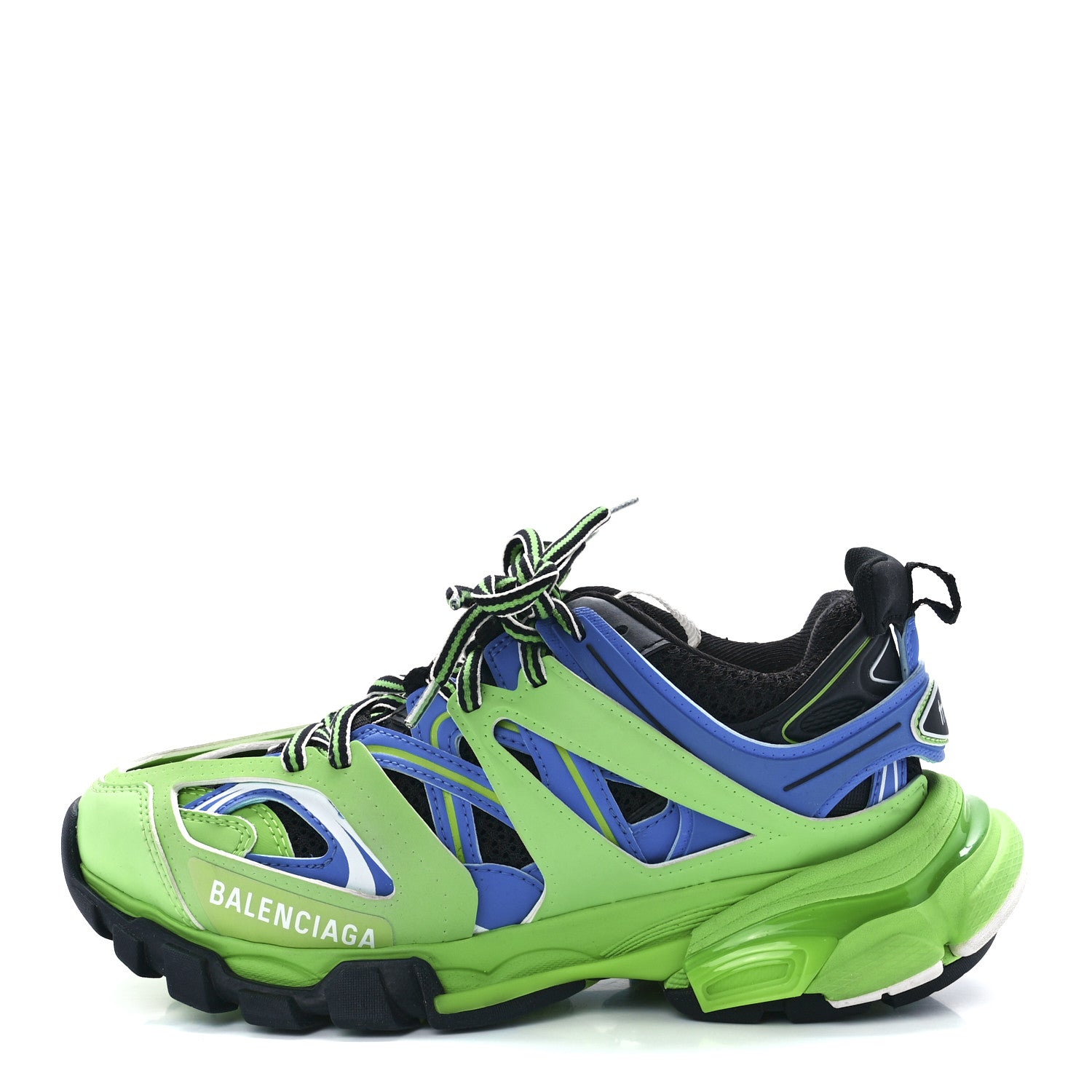 Balenciaga Mesh Nylon Metallic Fabric Womens Track Sneakers 36 Blue Green 1 of 9