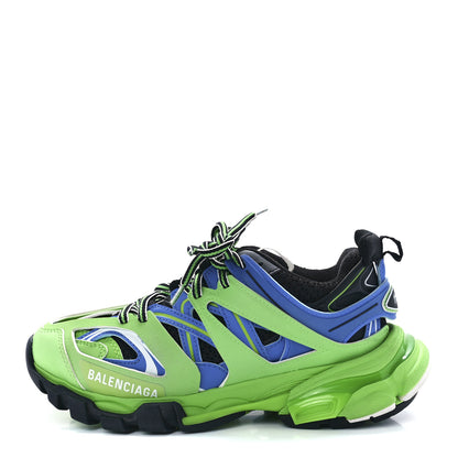 Balenciaga Mesh Nylon Metallic Fabric Womens Track Sneakers 36 Blue Green 1 of 9