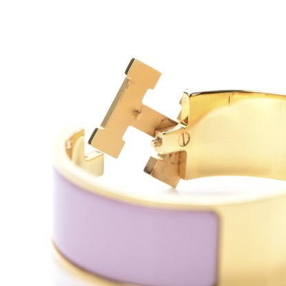 Hermes Enamel Wide Clic Clac H Bracelet PM Rose Dragee 5 of 6