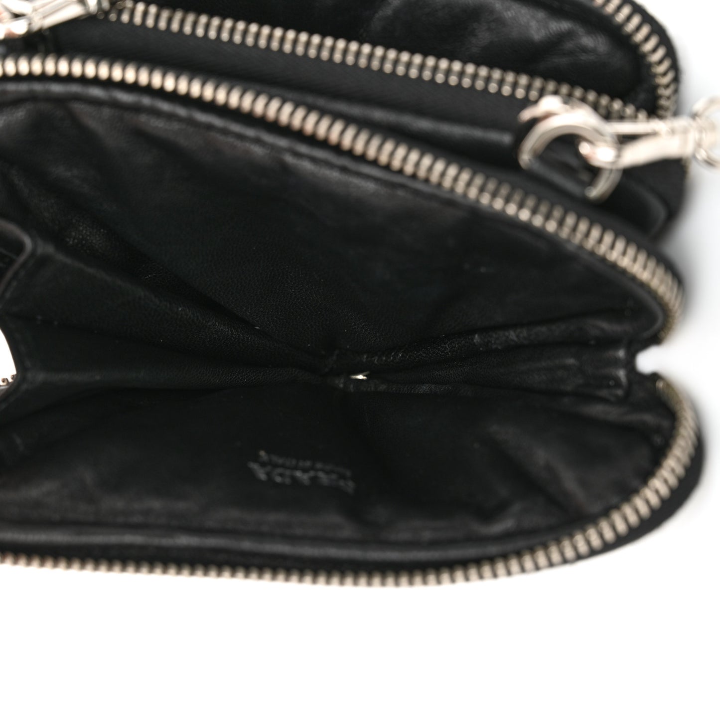 Nappa Soft Padded Mini Triangle Crossbody Pouch Black