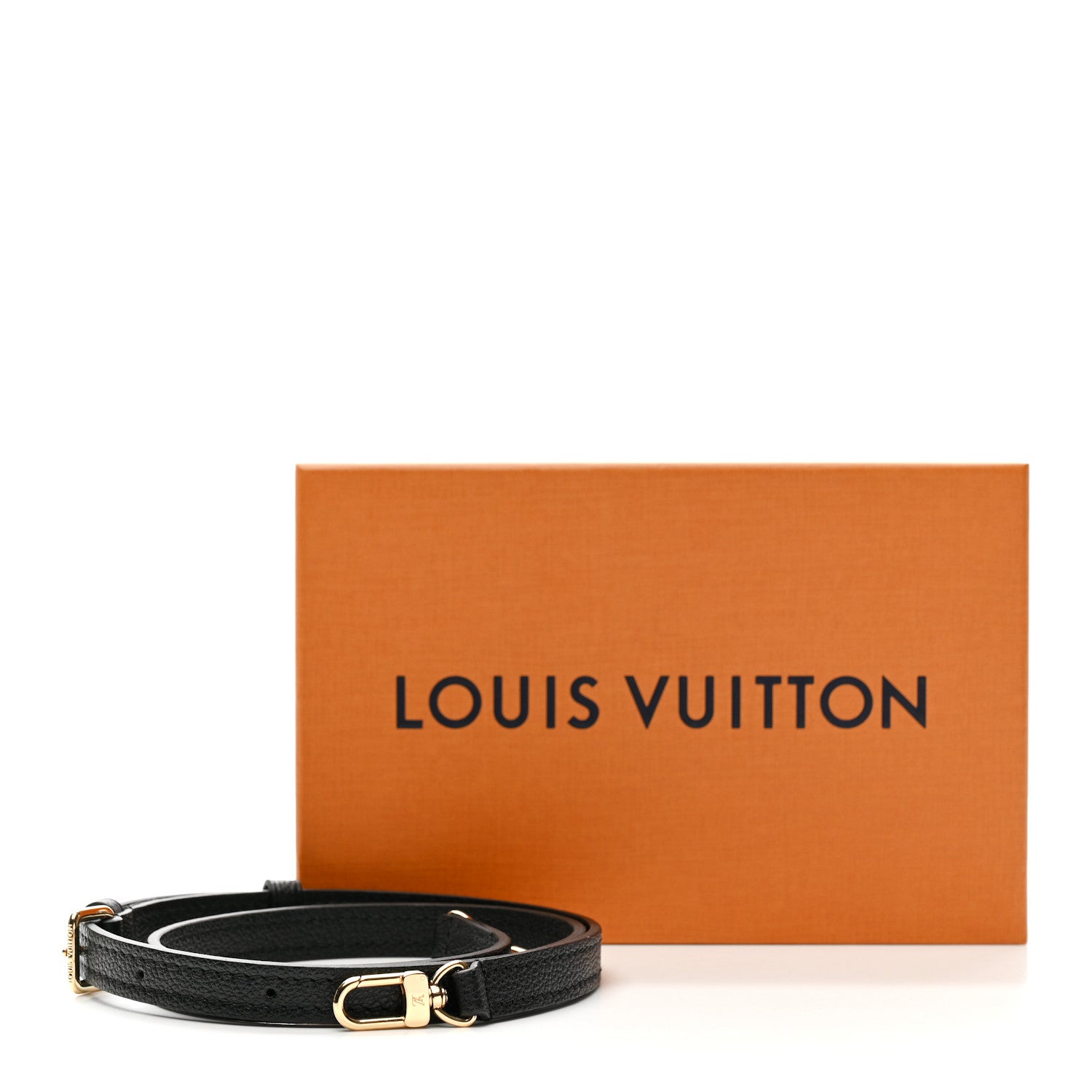Louis Vuitton Calfskin 16mm Adjustable Shoulder Strap Black 4 of 4