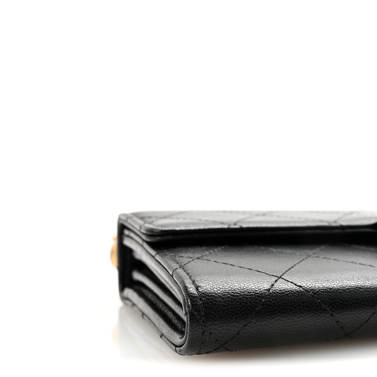 Chanel Goatskin Quilted Chic Pearls Clutch With Chain Black 10 of 12