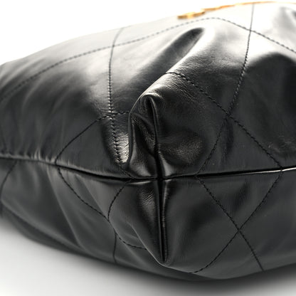 Chanel Shiny Calfskin Quilted Small Chanel 22 Black 10 of 11