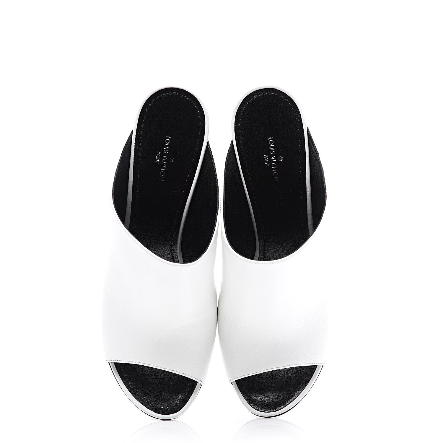 Louis Vuitton Calfskin Patent Topmost Mule 39.5 White 5 of 11