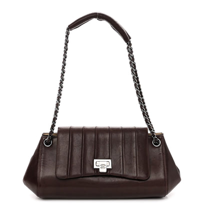 Chanel Lambskin Vertical Quilt Small Accordion Flap Brown 1 of 11