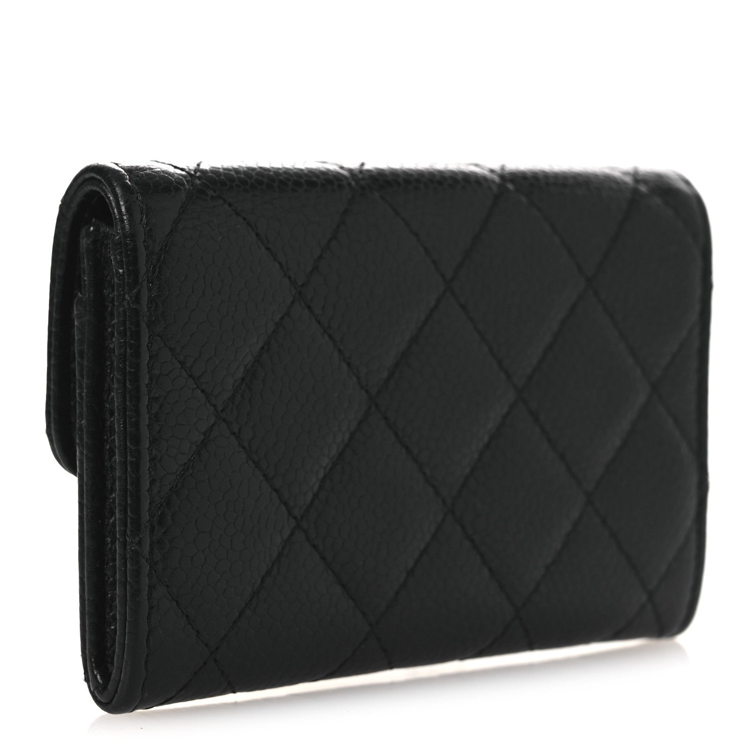 Chanel Caviar Quilted Flap Card Holder Wallet Black 3 of 11