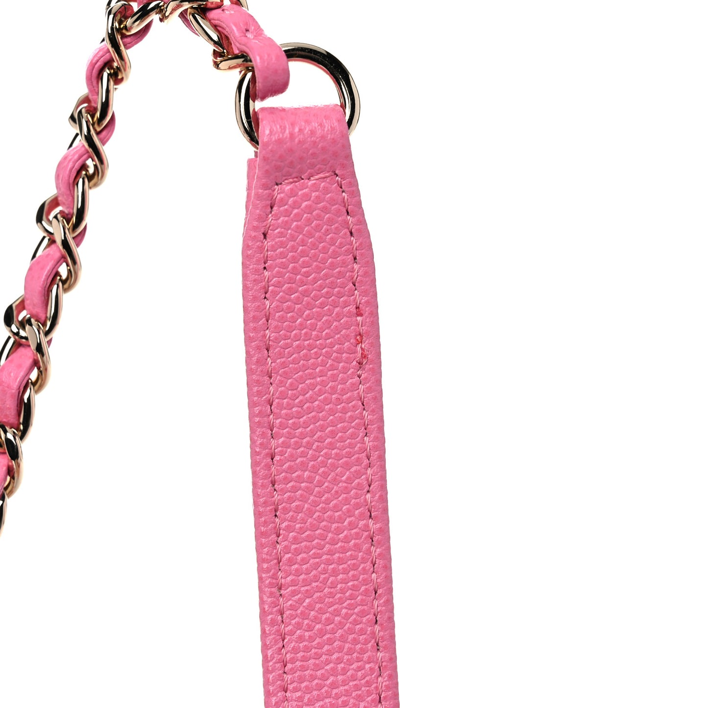 Caviar Lizard Embossed Quilted Mini Coco Handle Flap Pink