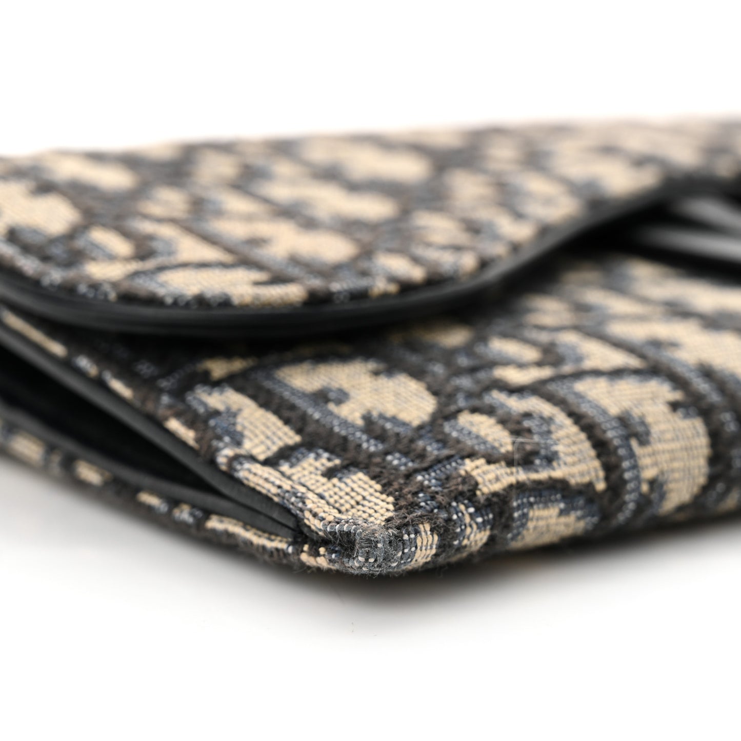 Oblique Saddle Chain Long Wallet Blue