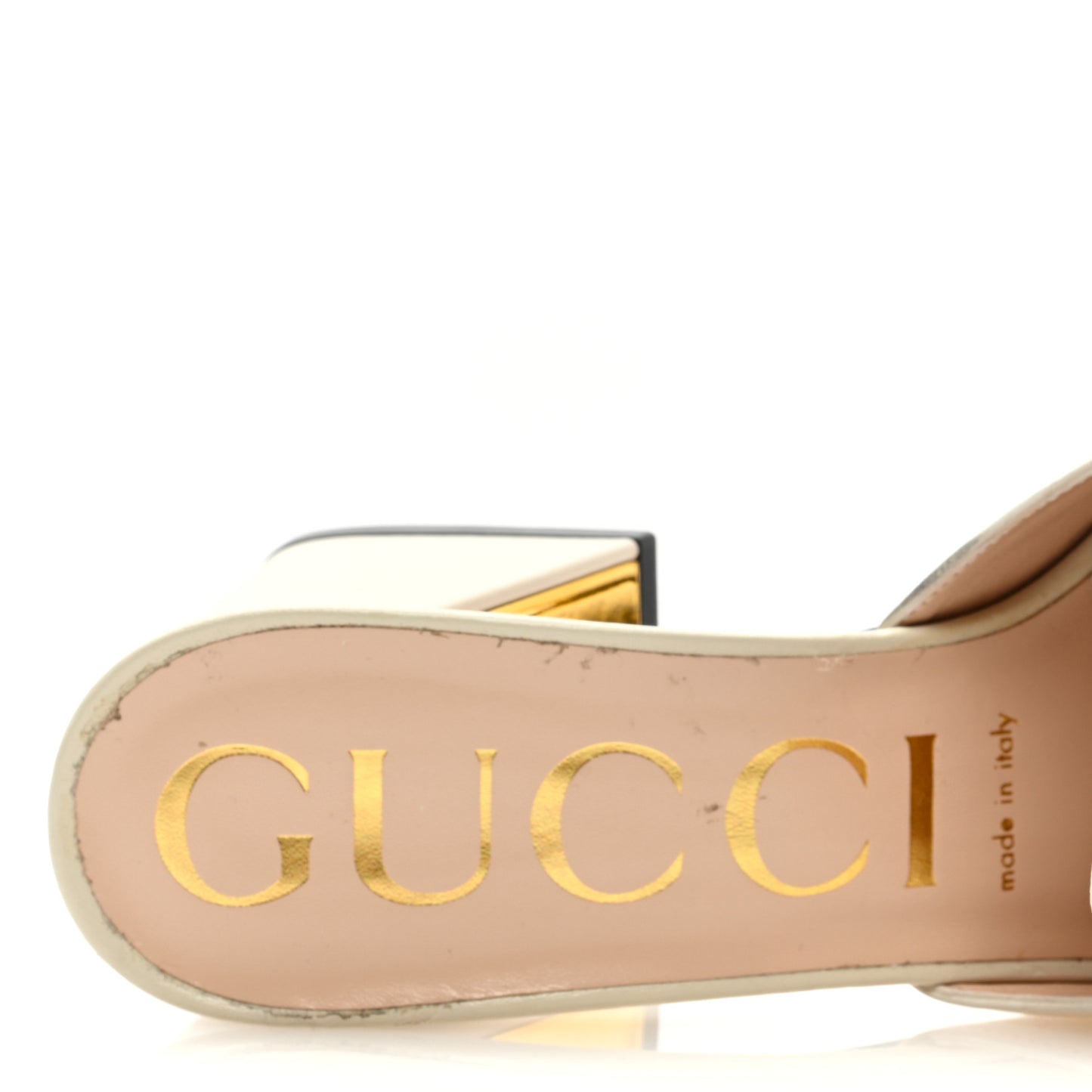 Nappa Horsebit 75mm Slide Sandals 37 Mystic White