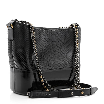Chanel Snakeskin Medium Gabrielle Hobo Black 3 of 11