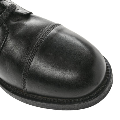 Chanel Calfskin Quilted Lace Up Combat Boots 40 Black 9 of 11