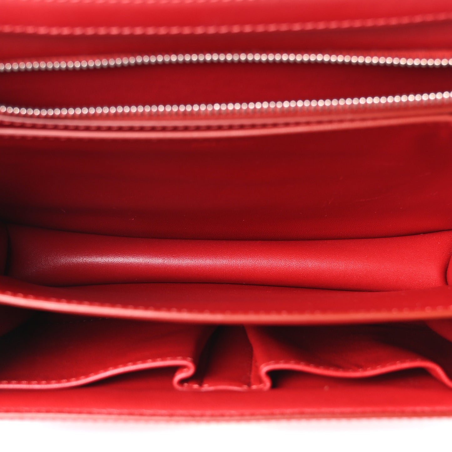 Box Calfskin Medium Classic Box Flap Bag Red