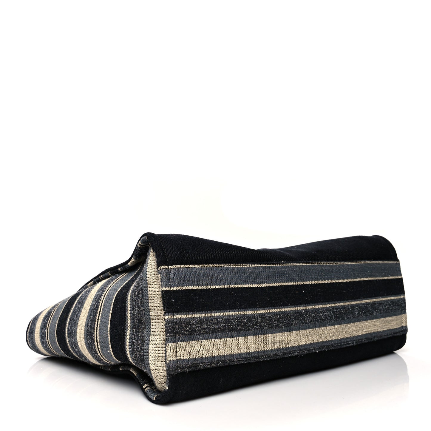 Canvas Striped Extra Large Deauville Tote Black Grey