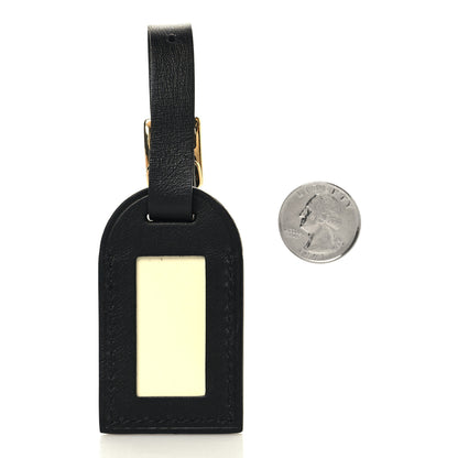Louis Vuitton Calfskin City Steamer Luggage Tag Black 2 of 3