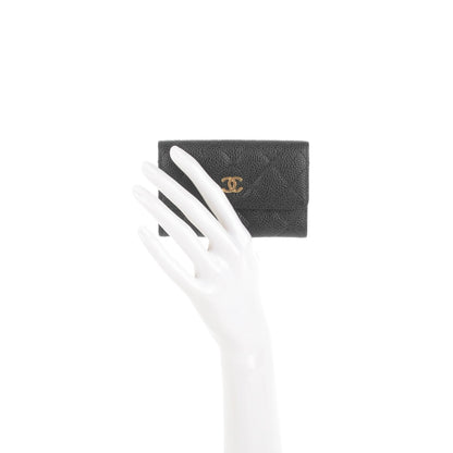Chanel Caviar Quilted Flap Card Holder Black 2 of 8