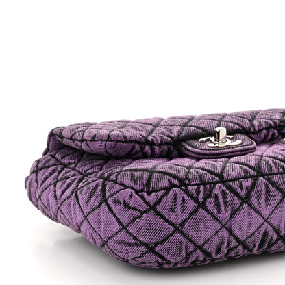 Chanel Washed Denim Quilted Small Denimpression Flap Violet Purple Black 9 of 10