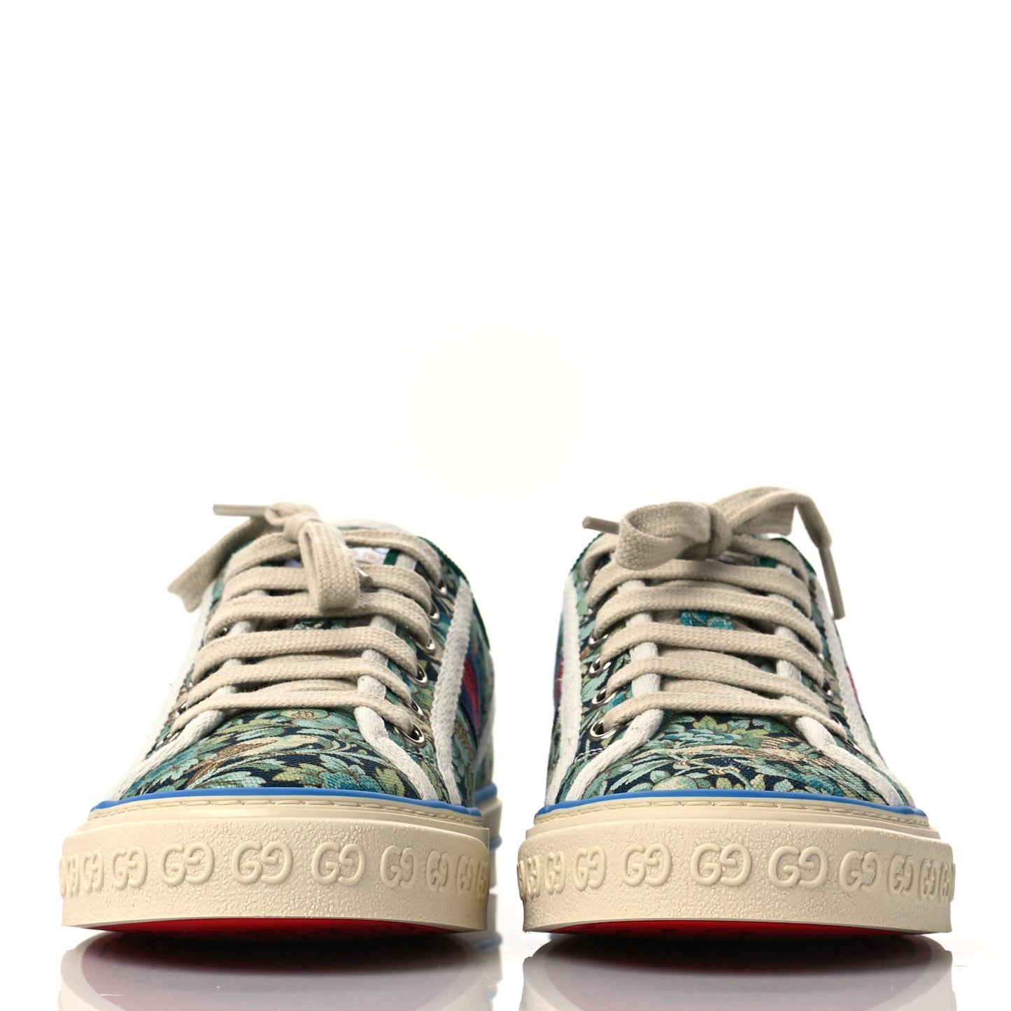 X LIBERTY OF LONDON Canvas Web Floral Print Womens 1977 Tennis Sneakers 37 Carta Acquamarine Navy Mystic White
