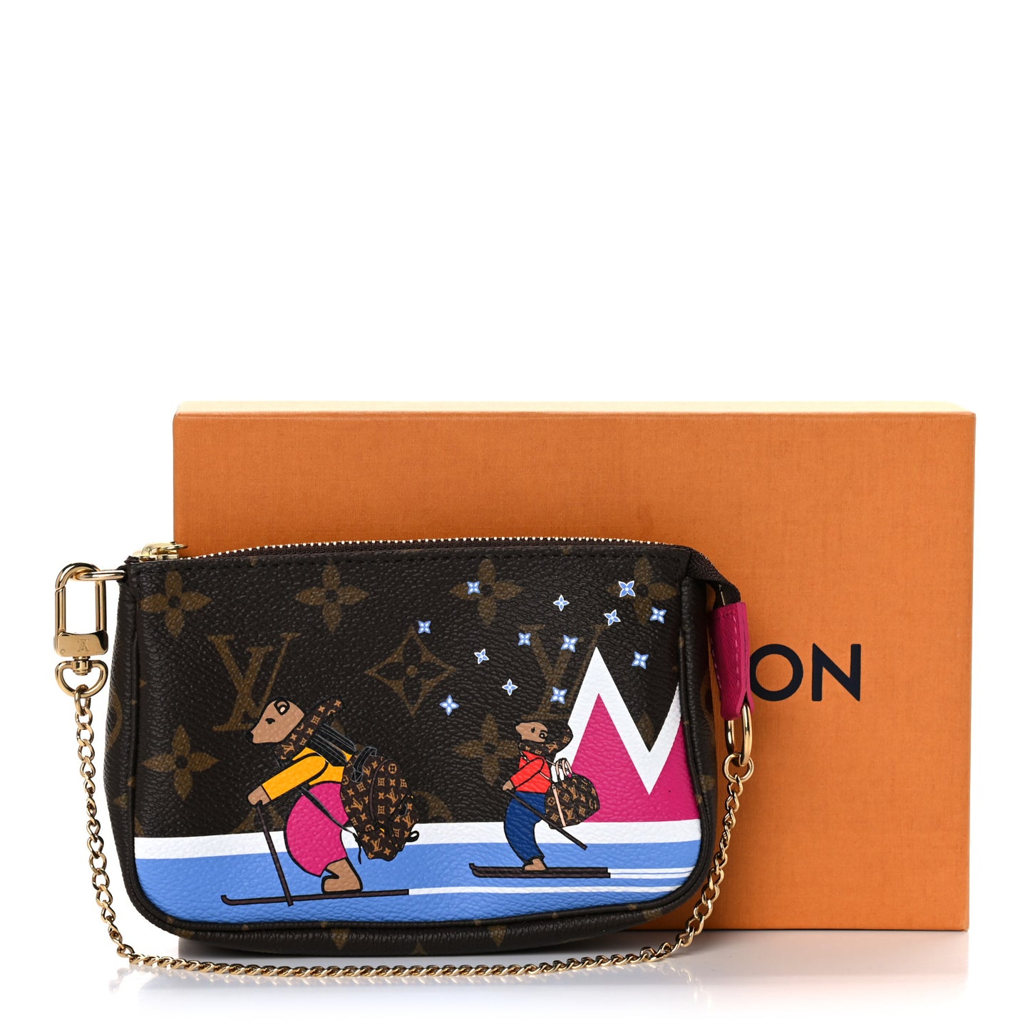 Monogram 2018 Christmas Animation Mini Bears Pochette Accessories