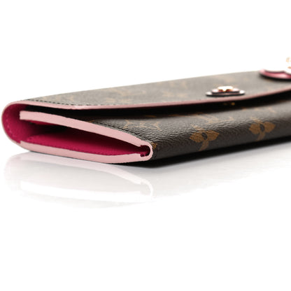 Louis Vuitton Monogram Bloom Flower Emilie Wallet Fuchsia 5 of 9