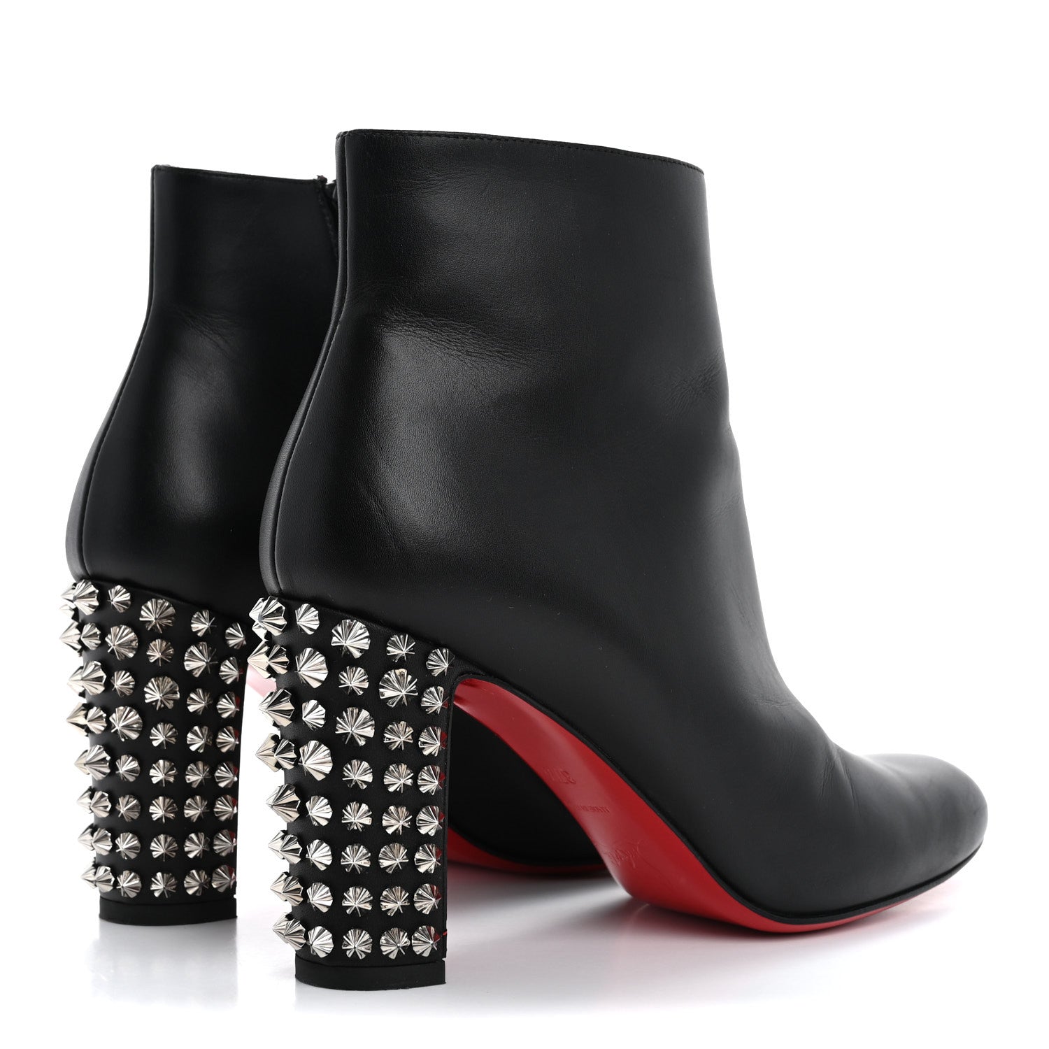 Christian Louboutin Smooth Calfskin Suzi Folk 85 Ankle Boots 37.5 Black 5 of 12