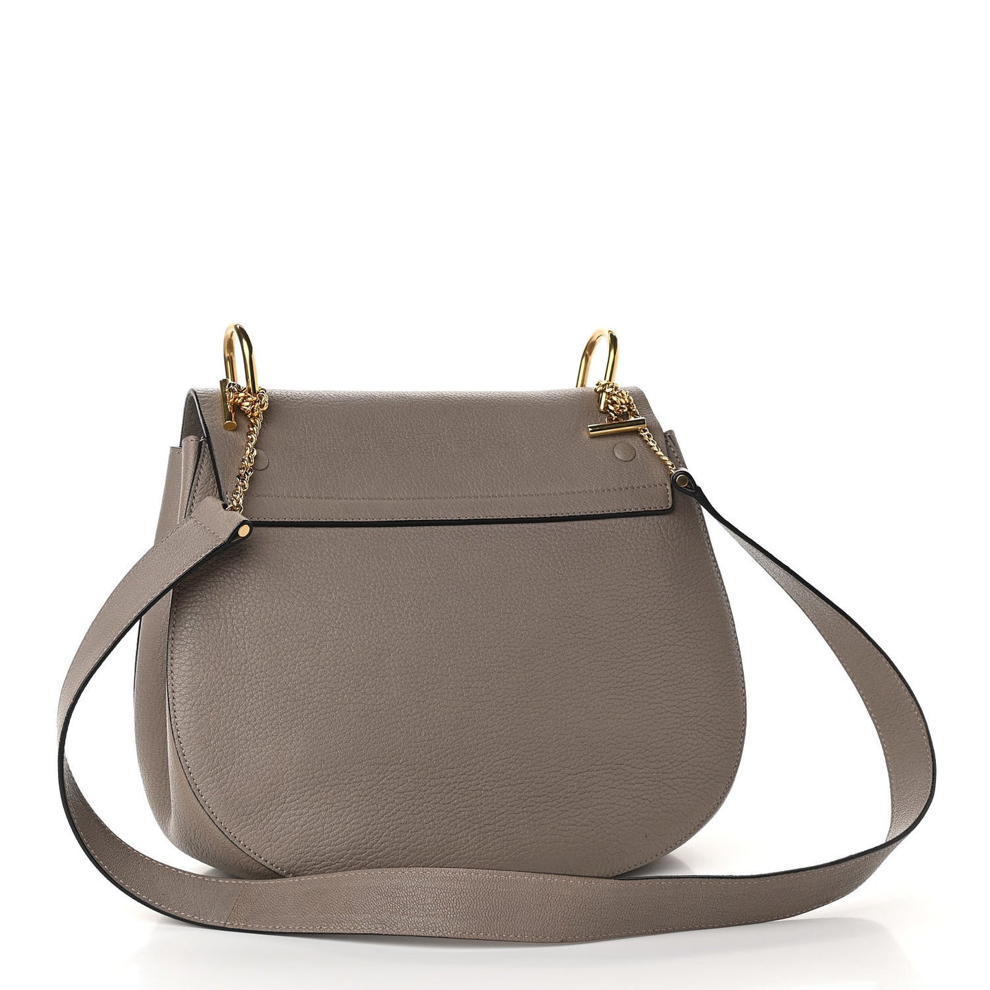Grained Lambskin Large Drew Shoulder Bag Motty Grey