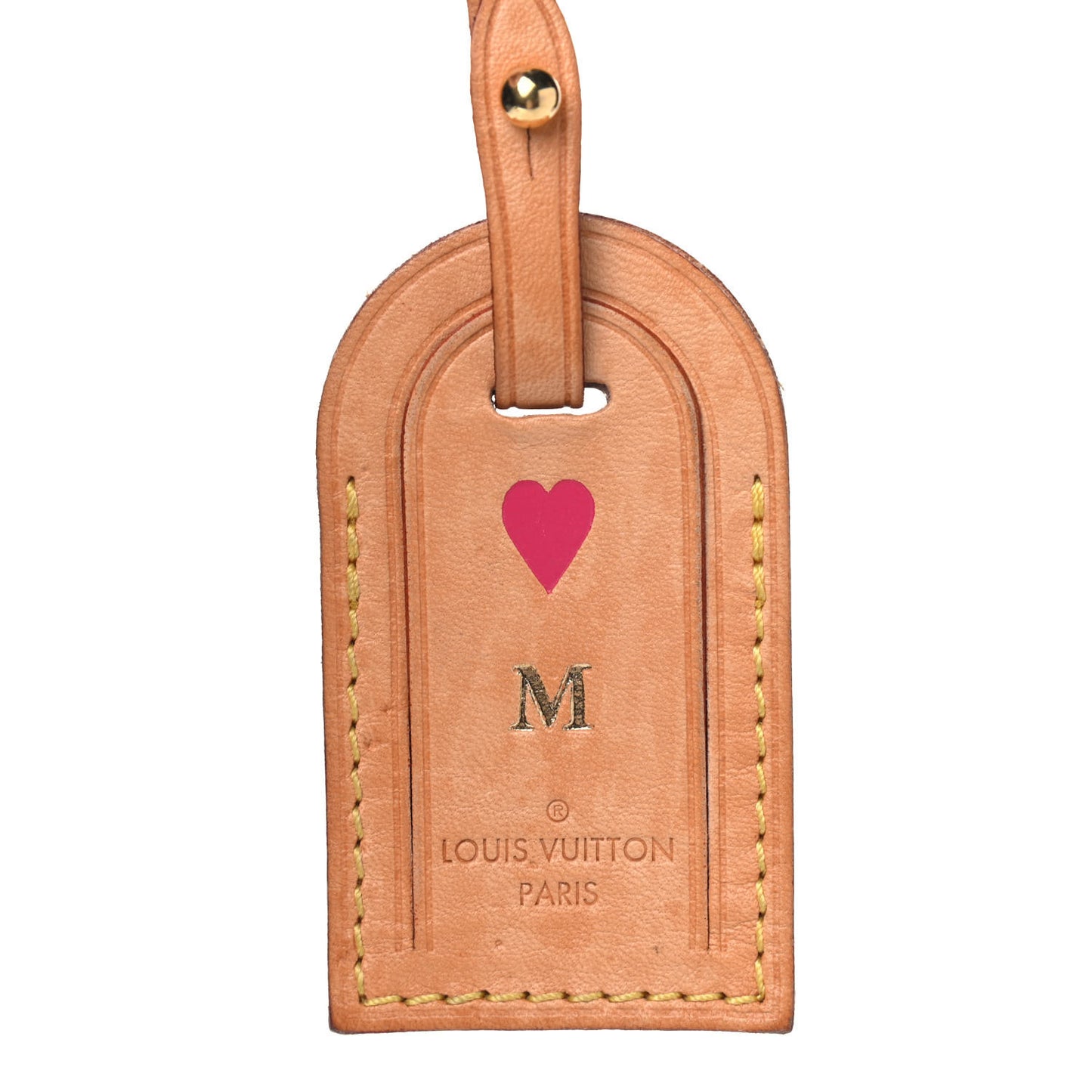 Vachetta Heart Luggage Tag