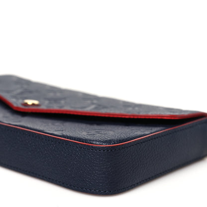 Louis Vuitton Empreinte Pochette Felicie Chain Wallet Marine Rouge 9 of 10