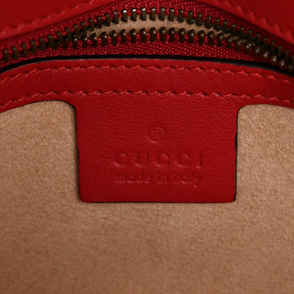 Gucci Calfskin Matelasse Small GG Marmont Shoulder Bag Hibiscus Red 6 of 10