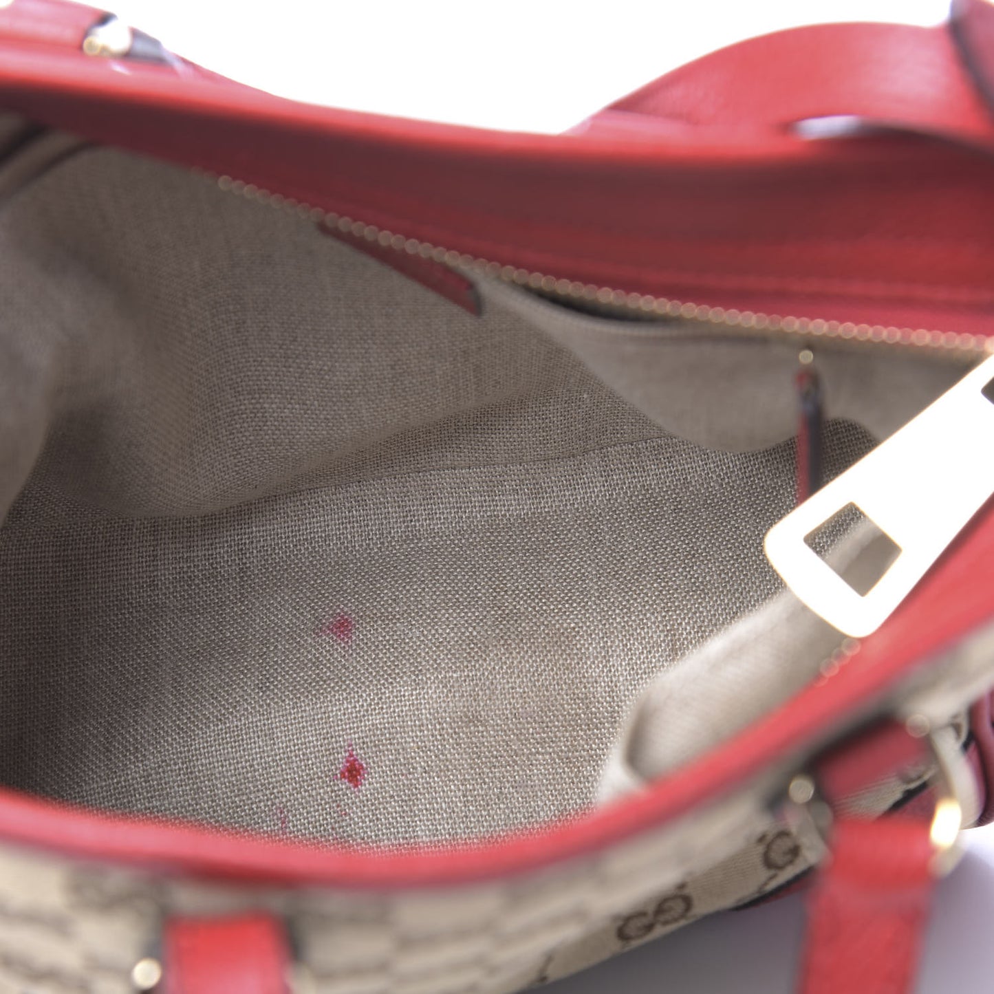 Monogram Small Bree Tote Red