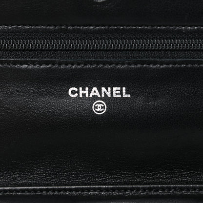 Chanel Lambskin Quilted Wallet On Chain WOC Black 6 of 15