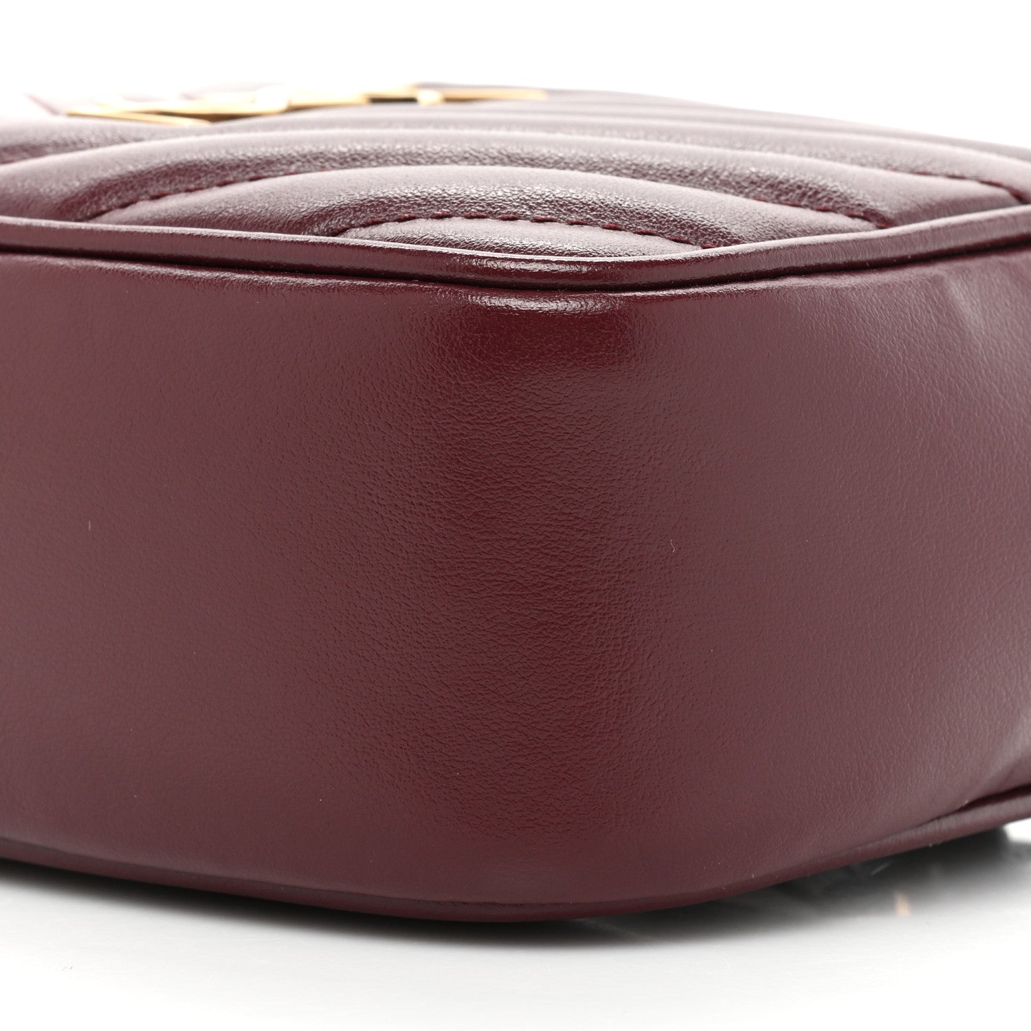 Saint Laurent Calfskin Matelasse Monogram Lou Belt Bag Dark Legion Red 8 of 9