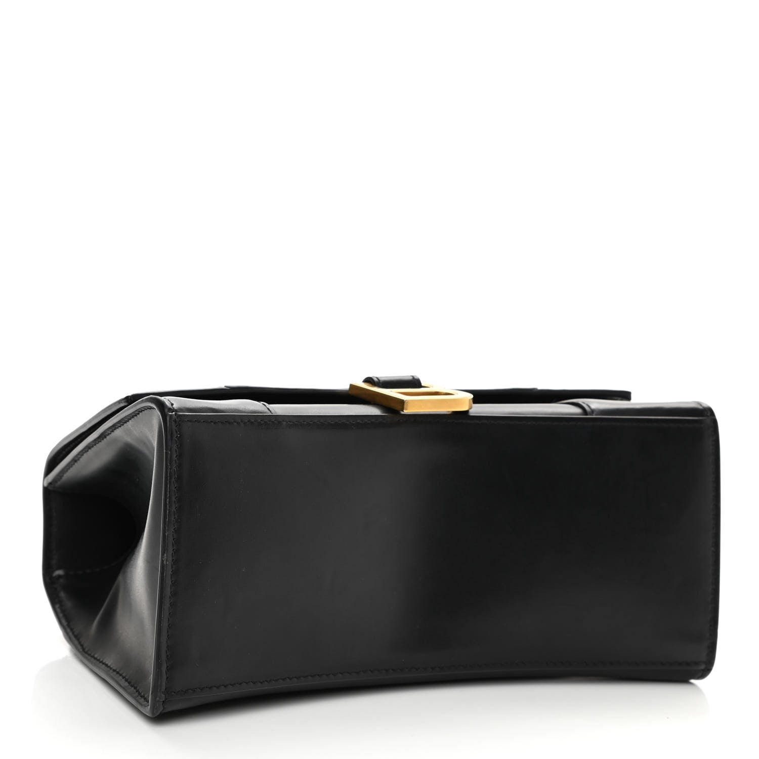 Balenciaga Shiny Box Calfskin Small Hourglass Top Handle Bag Black 4 of 10