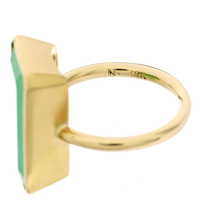 Irene Neuwirth 18K Yellow Gold Chrysoprase Cocktail Ring 56 7.5 5 of 6