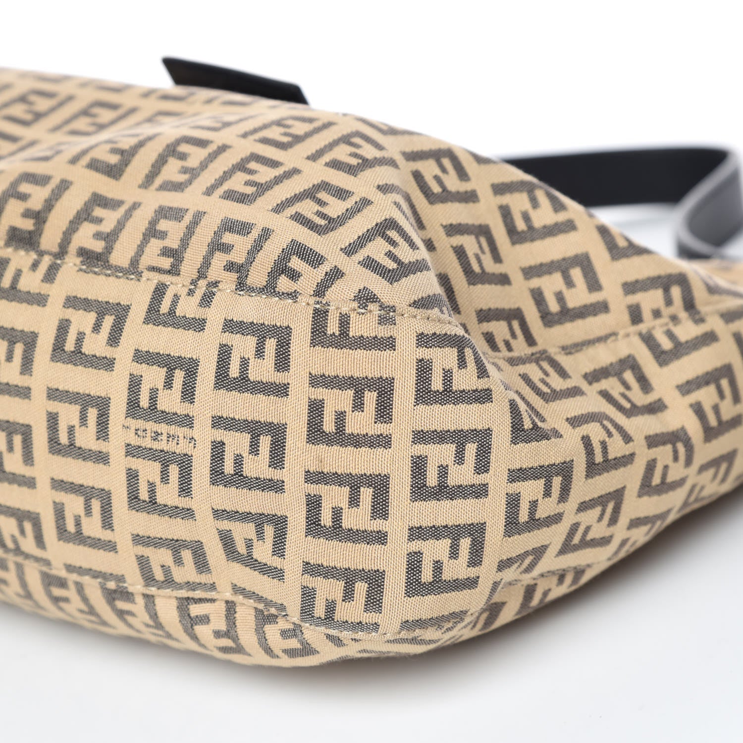 Fendi Zucchino Vitello Hobo Beige Black 11 of 12