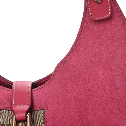 Gucci Suede Monogram Large Bardot Pink 9 of 25