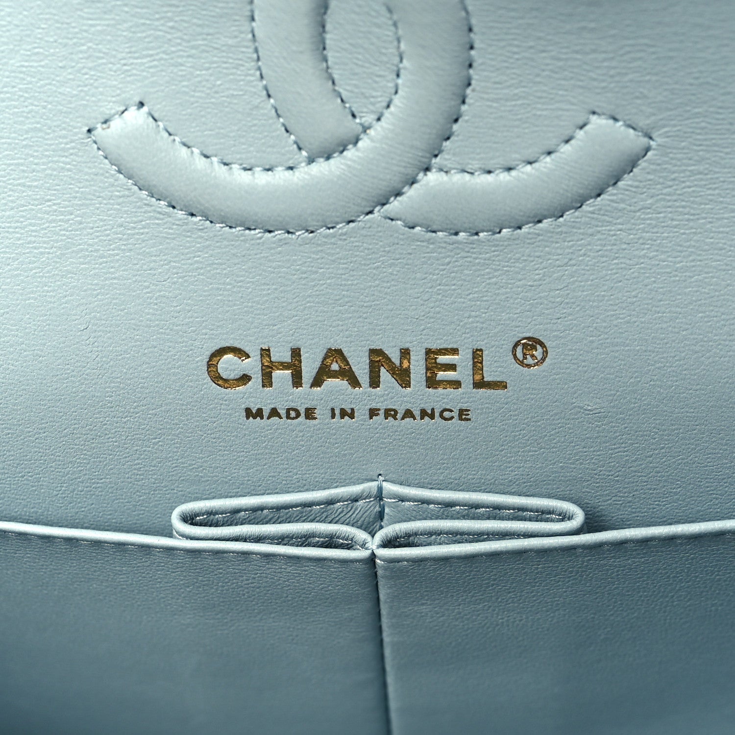 Chanel Caviar Quilted Small Double Flap Light Blue 6 of 10