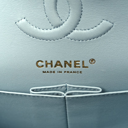 Chanel Caviar Quilted Small Double Flap Light Blue 6 of 10