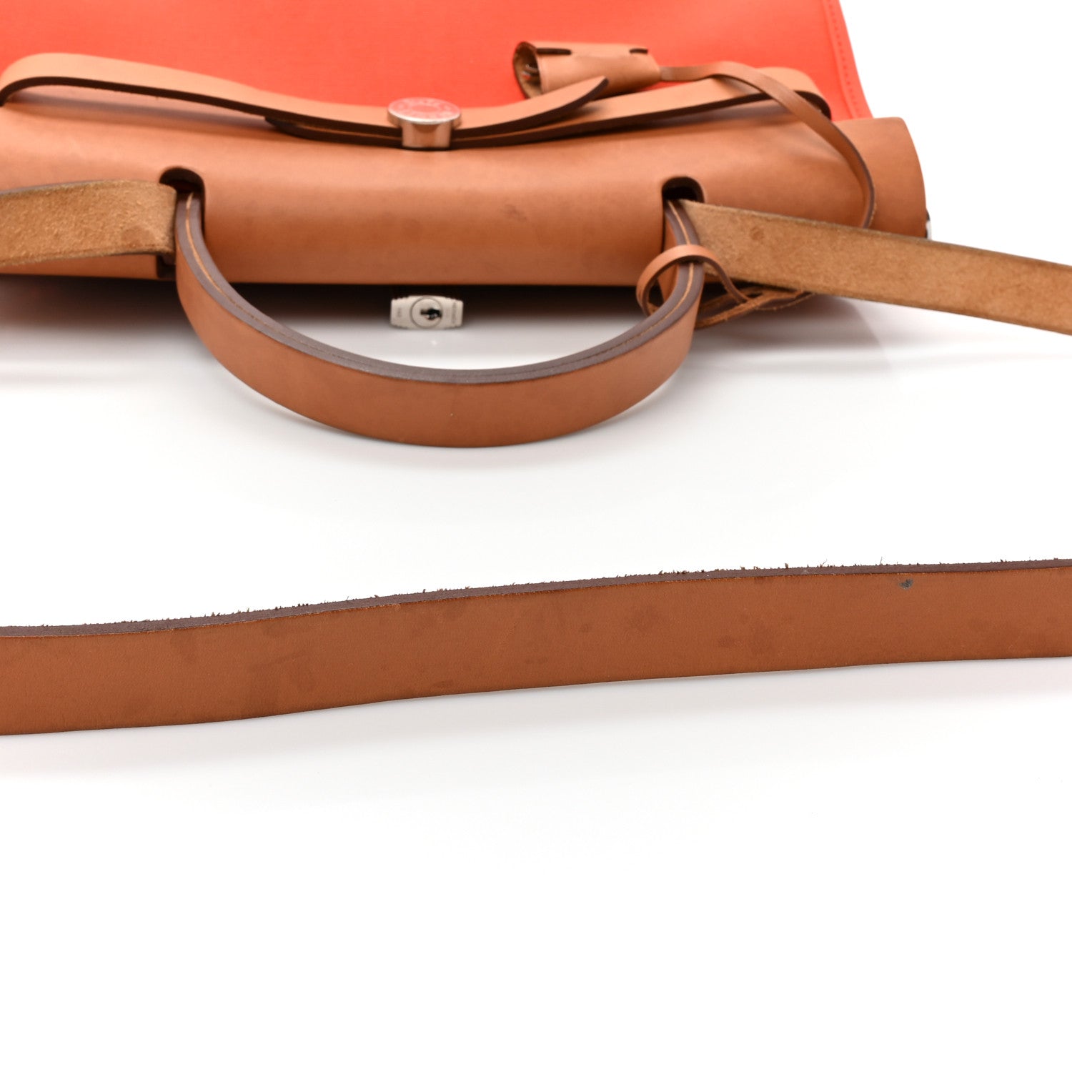 Hermes Toile Vache Hunter Herbag Zip 31 PM Orange Natural Orange Natural 18 of 21