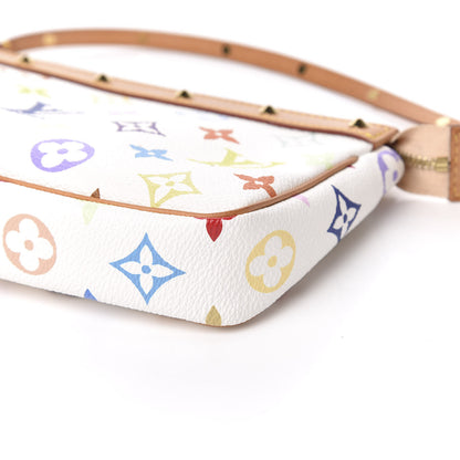Louis Vuitton Monogram Multicolor Pochette Accessories White 10 of 11