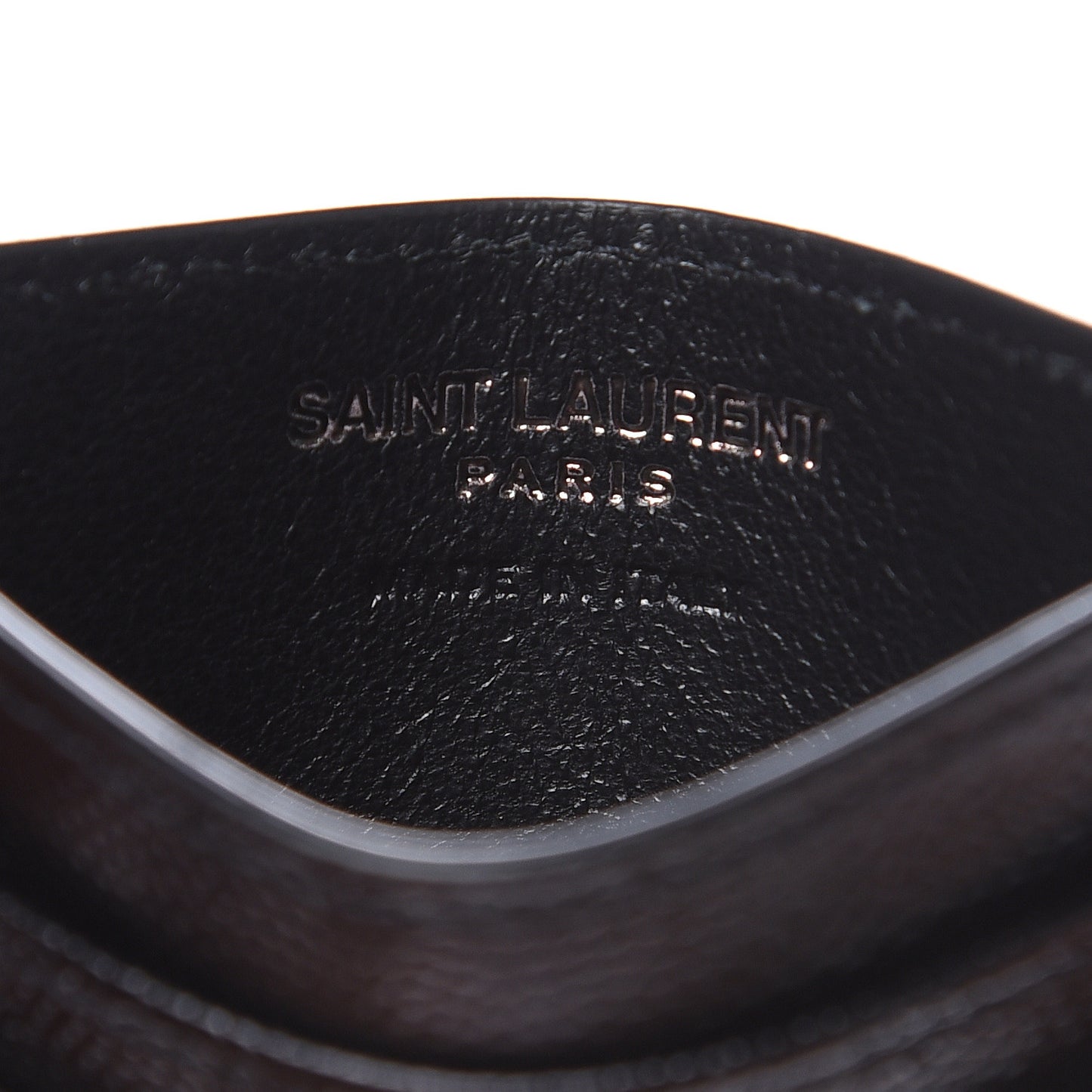 Grain De Poudre Matelasse Chevron Monogram Credit Card Case Black