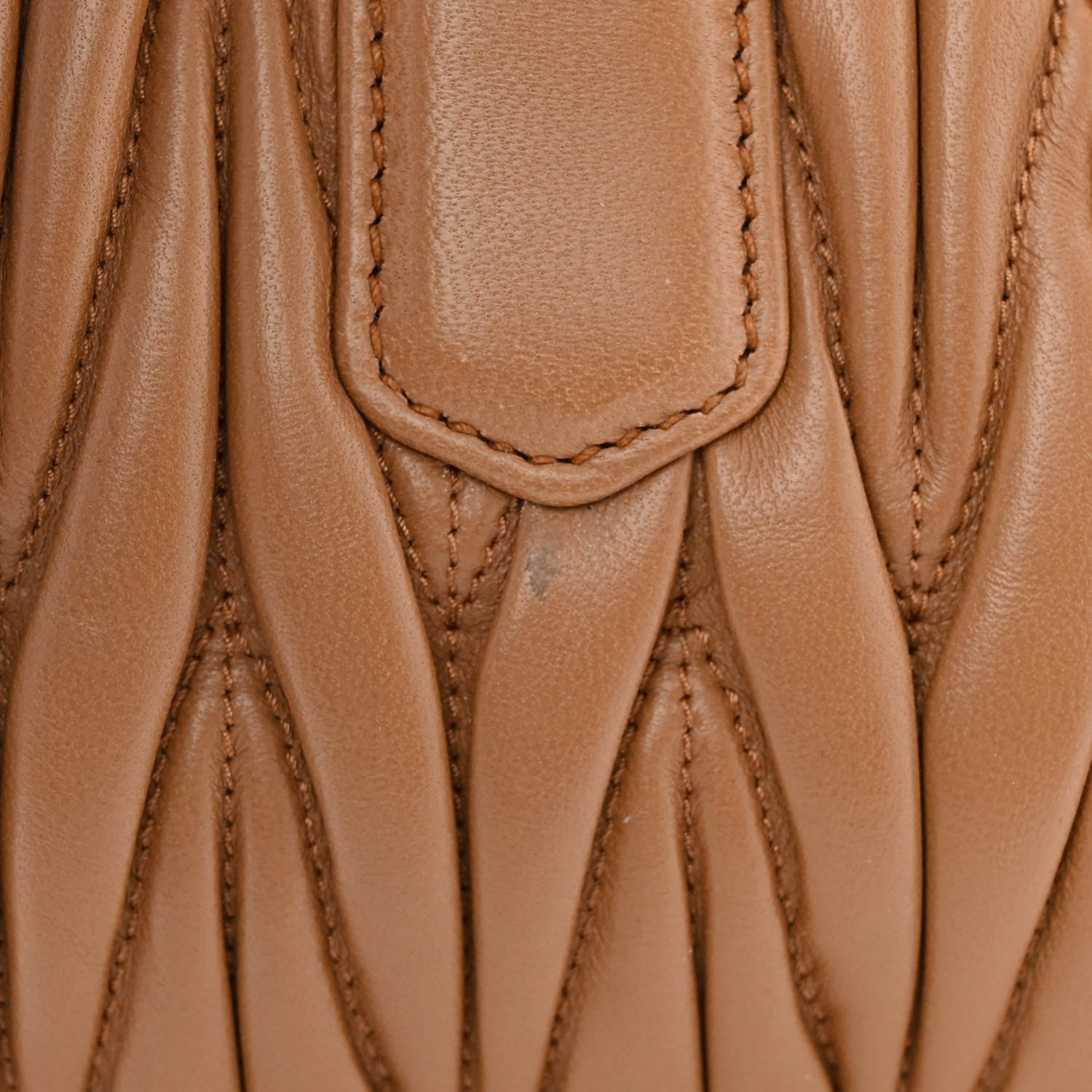 Miu Miu Nappa Matelasse Large Arcadie Top Handle Bag Caramel 12 of 12