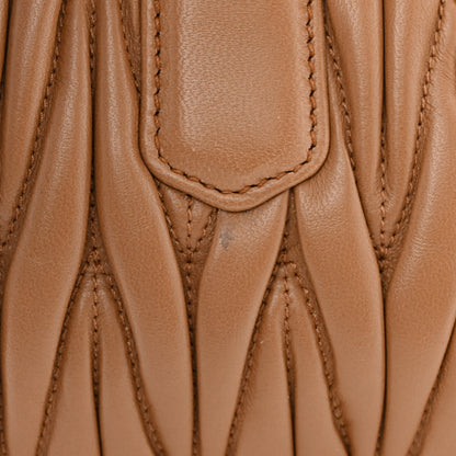 Miu Miu Nappa Matelasse Large Arcadie Top Handle Bag Caramel 12 of 12