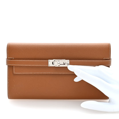 Hermes Epsom Kelly Longue Wallet Gold 2 of 7