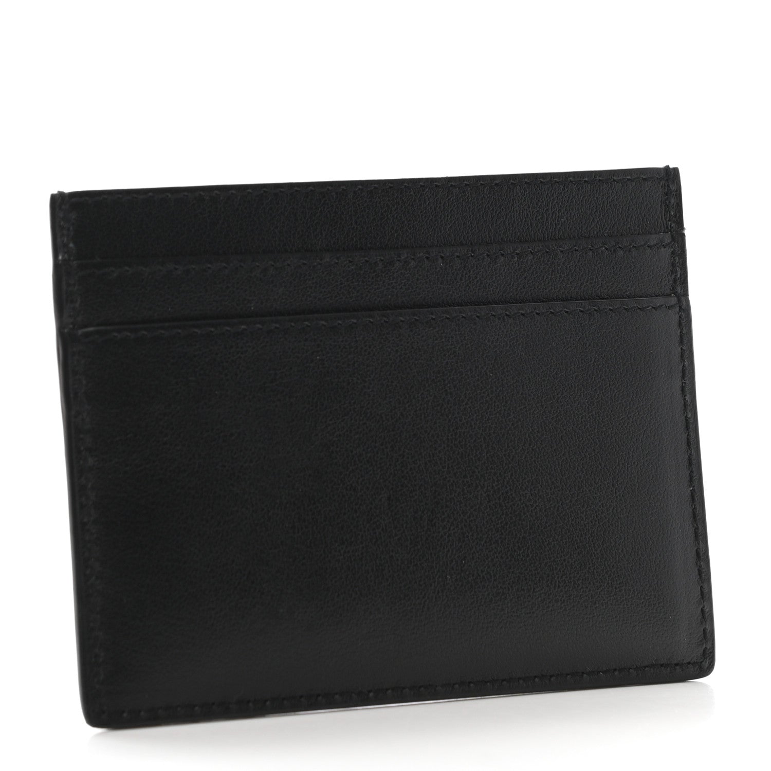 Saint Laurent Calfskin Studded Credit Card Case Black 3 of 7