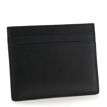 Saint Laurent Calfskin Studded Credit Card Case Black 3 of 7